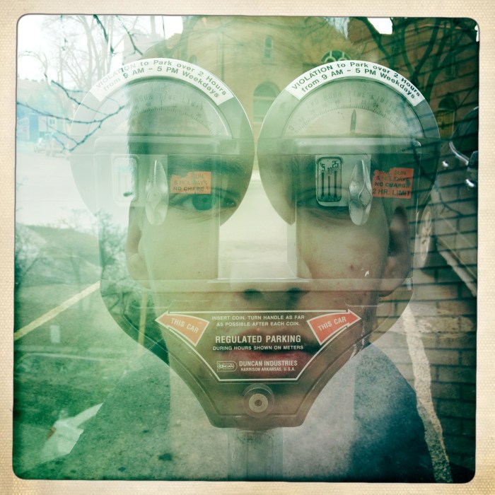 Parking Meter Double Exposure