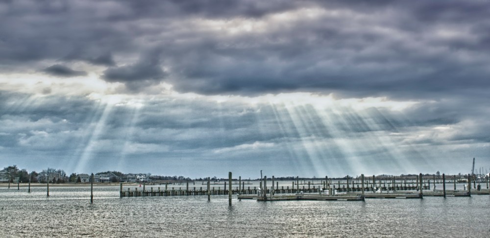 Sunset over Clinton Marina