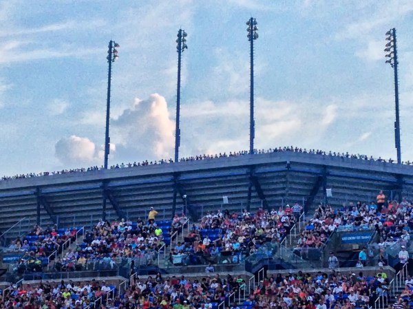 Ashe spectators watching Armstrong action
