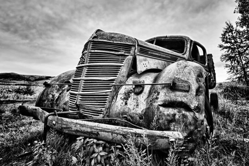 Abandoned Car Wreck in Montana