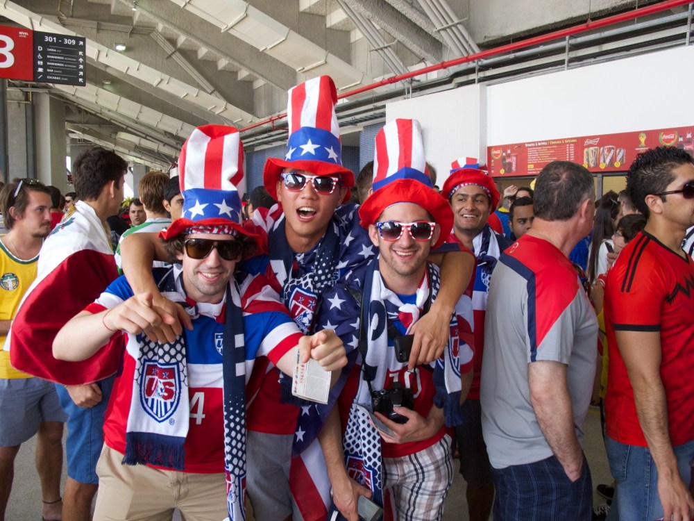 US Soccer fans at Maracana stadium