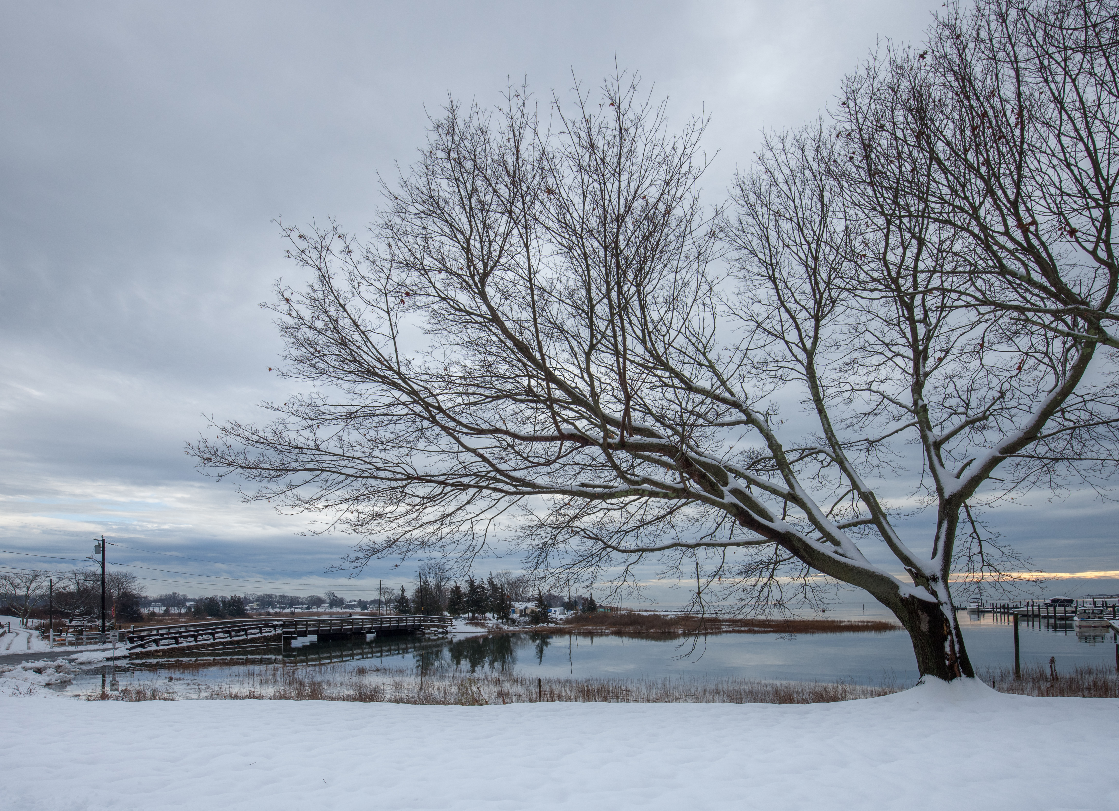 snow bridge clinton harbor