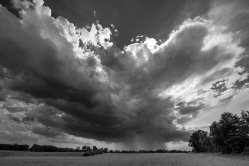storm brewing over countryside