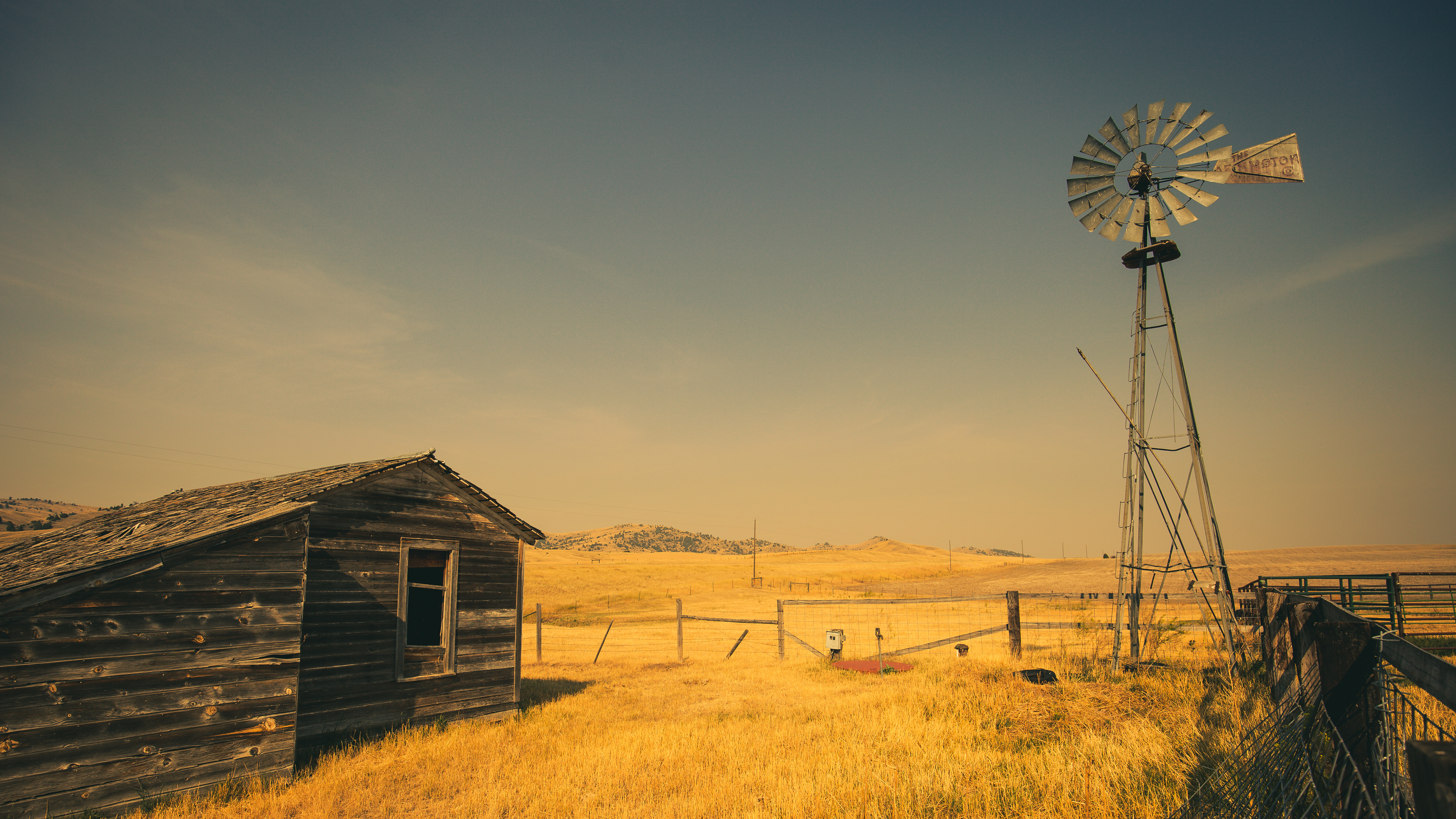 Farm windmill in Montana