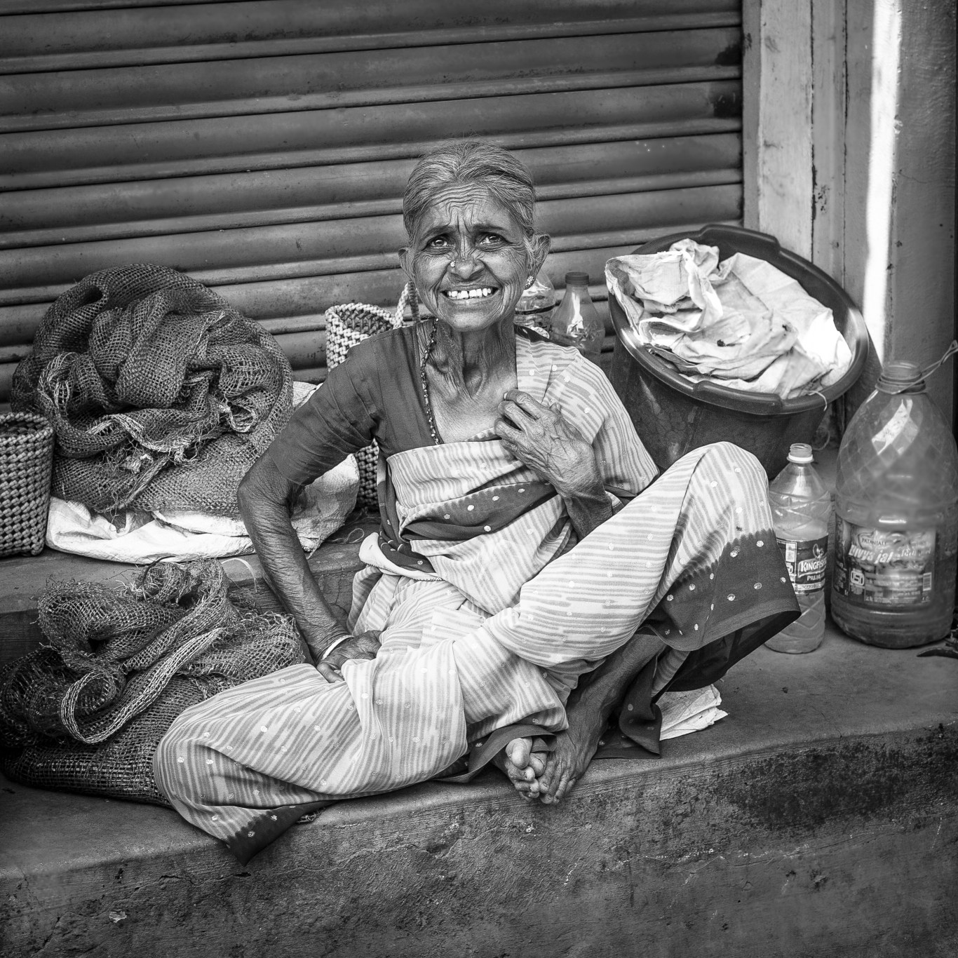 Old woman in market